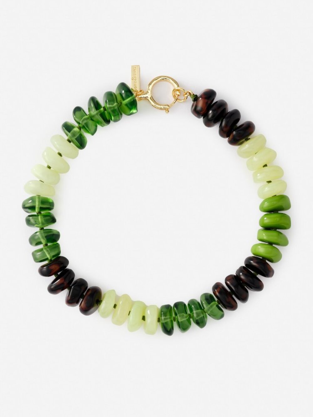 J McLaughlin Tonal Bead Necklace - Green NEW